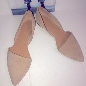 J. Crew -Zoe suede d'Orsay flats
